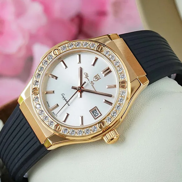 Đồng Hồ Nữ Olym Pianus Fusion OP990-45DLR-GL-T Màu Vàng Đen