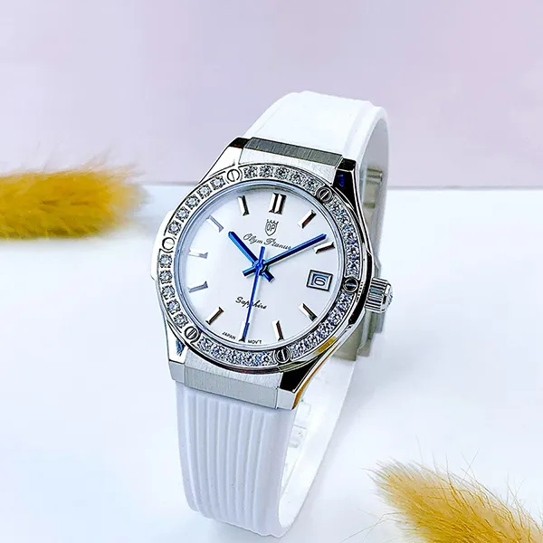 Đồng Hồ Nữ Olym Pianus OP990-45DLS-GL-T Màu Trắng