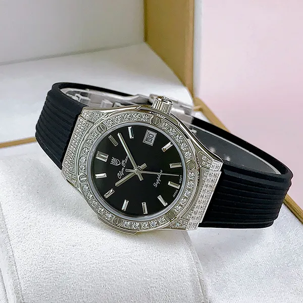 Đồng Hồ Nữ Olym Pianus Watch OP990-45DDLS-GL-D Màu Đen