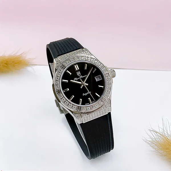 Đồng Hồ Nữ Olym Pianus Watch OP990-45DDLS-GL-D Màu Đen