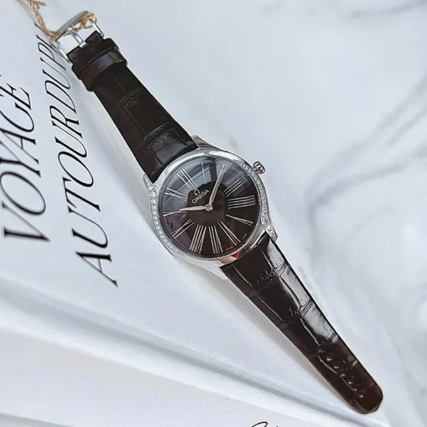 Đồng Hồ Nữ Omega De Ville Trésor 428.18.36.60.13.001 (42818366013001) Màu Nâu Bạc