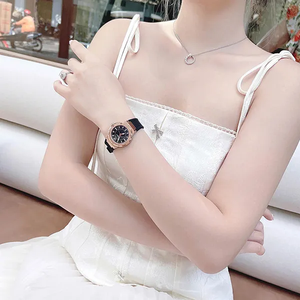 Đồng Hồ Nữ Salvatore Ferragamo F-80 SFUL00624 Màu Đen-Vàng Hồng