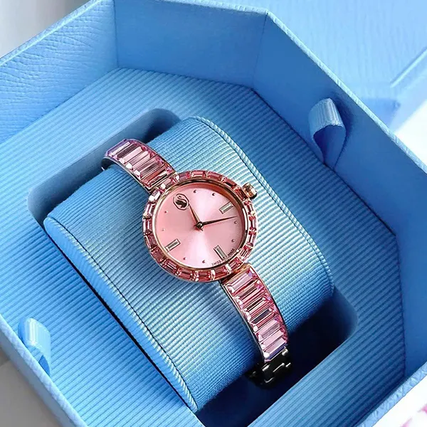 Đồng Hồ Nữ Swarovski Matrix Bangle Watch 5679890 Màu Hồng