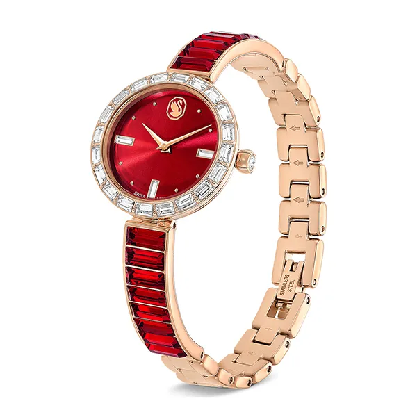 Đồng Hồ Nữ Swarovski Matrix Bangle Watch 5690811 Màu Đỏ