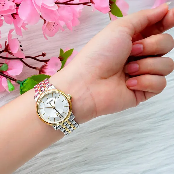 Đồng Hồ Nữ Tissot Carson Automatic Lady T122.207.22.031.00 Màu Vàng Bạc