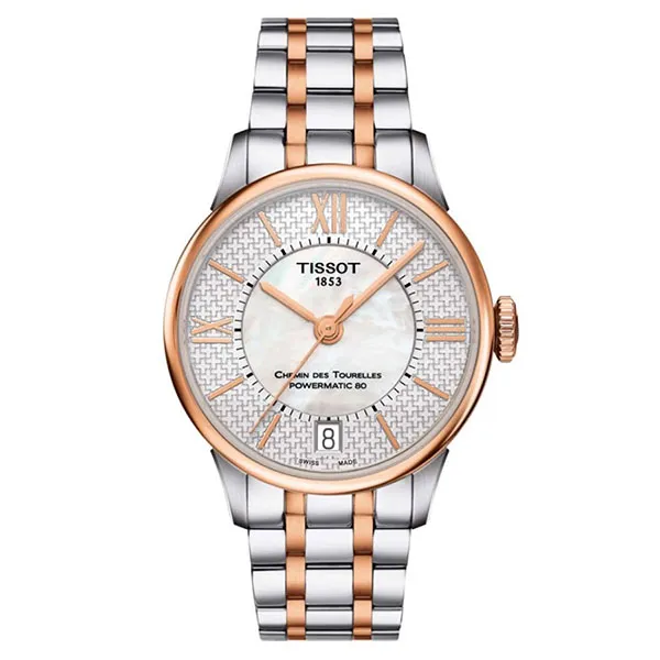 Đồng Hồ Nữ Tissot Chemin Des Tourelles Powermatic 80 Helvetic Pride T099.207.22.118.01 (T0992072211801) Màu Vàng Trắng