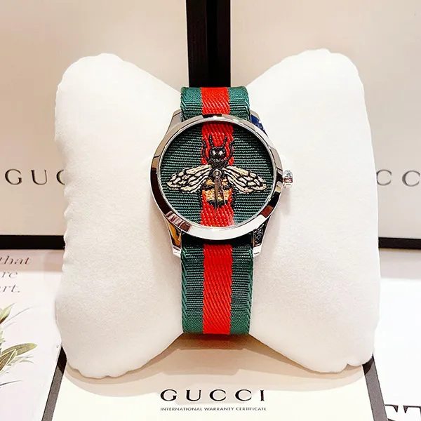 Đồng Hồ Unisex Gucci Le Marche Des Merveilles YA1264060A Màu Xanh Đỏ