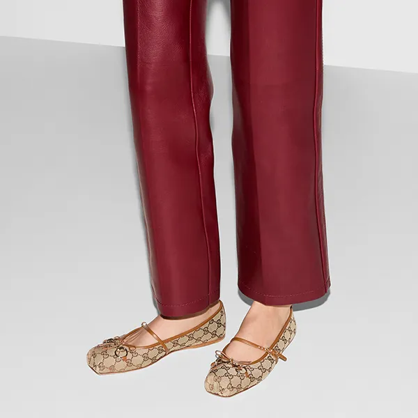 Giày Bệt Nữ Gucci Horsebit Ballet Flat ‎814321 FAD6C 9745 Màu Be Size 37