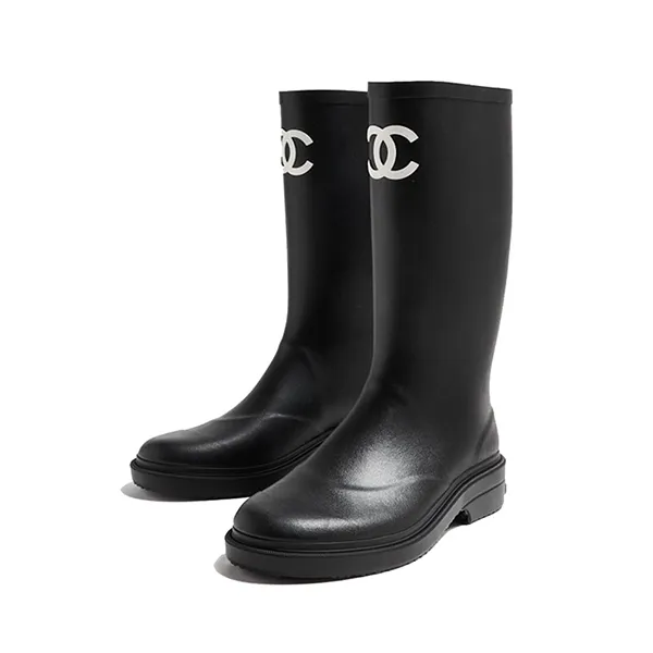 Giày Boot Nữ Chanel Pre-Loved Rain Black Màu Đen Size 35 - Giày - Vua Hàng Hiệu