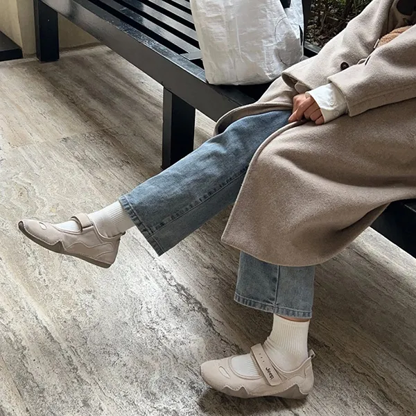 Giày Búp Bê Nữ Jeep Low-top Shoes PX231WAS575 Màu Xám Size 35 - Giày - Vua Hàng Hiệu