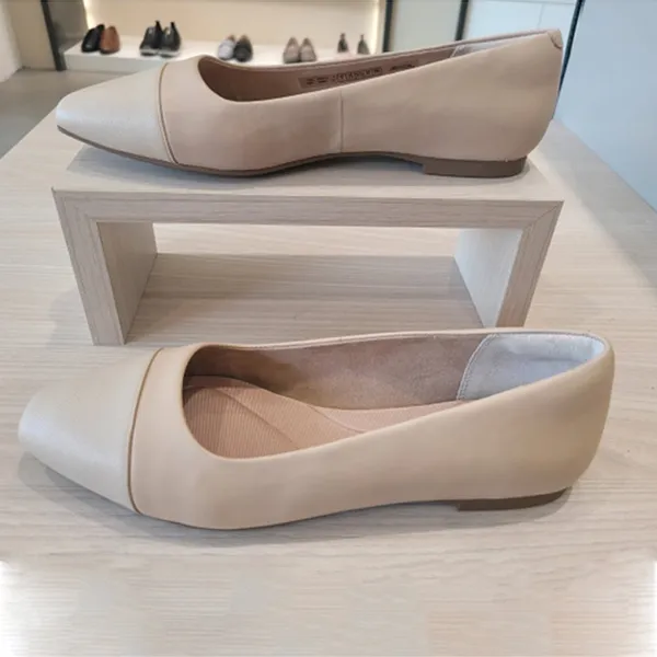 Giày Bệt Nữ Rockport TM Laylani Cap Slip CJ3363 Beige Ballet Flat Shoes Màu Be Size 39 - Giày - Vua Hàng Hiệu