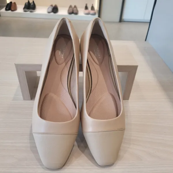 Giày Bệt Nữ Rockport TM Laylani Cap Slip CJ3363 Beige Ballet Flat Shoes Màu Be Size 39 - Giày - Vua Hàng Hiệu