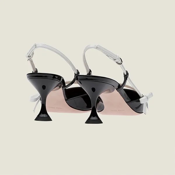 Giày Cao Gót Nữ Miu Miu Patent Leather High Heels With Slingback Strap Màu Đen Size 39 - Giày - Vua Hàng Hiệu