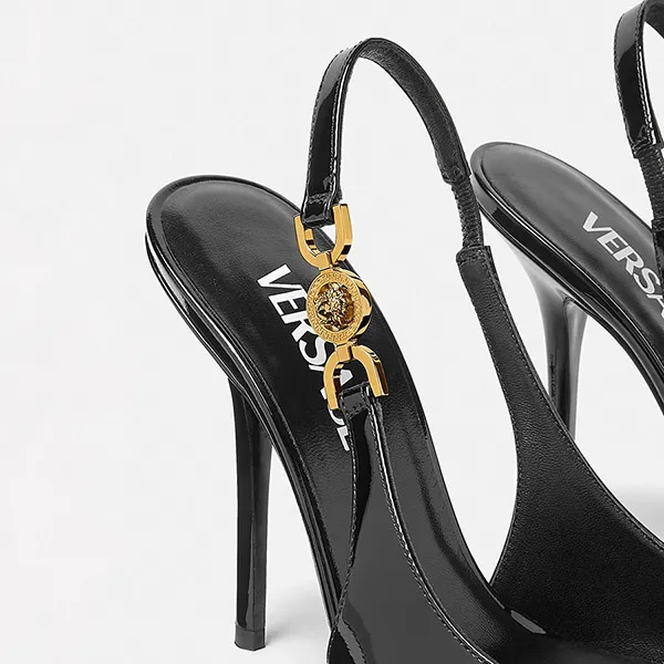 Giày Cao Gót Nữ Versace Medusa 95 High Pumps Black 1012127-D2VE-1B00V Màu Đen Size 37