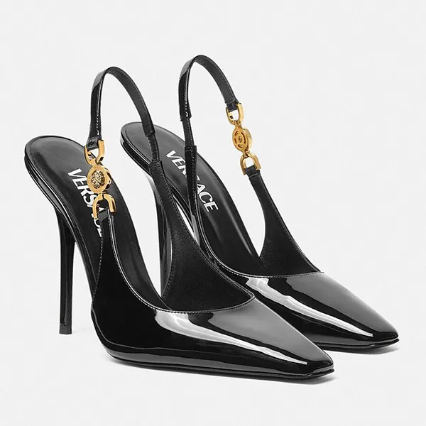 Giày Cao Gót Nữ Versace Medusa 95 High Pumps Black 1012127-D2VE-1B00V Màu Đen Size 37