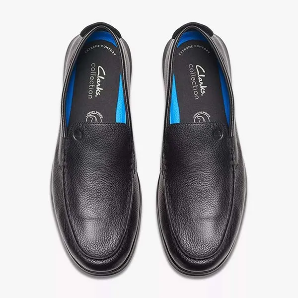 Giày Lười Da Nam Clarks FLX STP Màu Đen Size 41 - Giày - Vua Hàng Hiệu