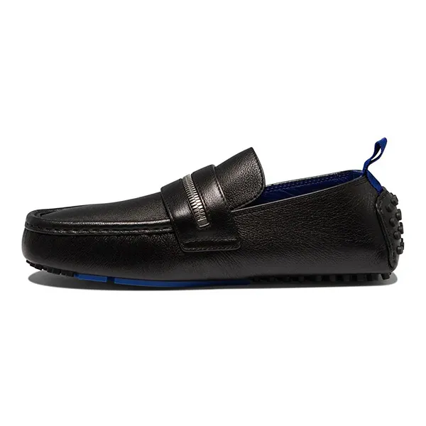 Giày Lười Nam Burberry Loafer Black Leather Zip Detail 8088131 Màu Đen Size 40 - Giày - Vua Hàng Hiệu