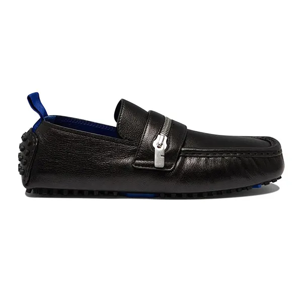Giày Lười Nam Burberry Loafer Black Leather Zip Detail 8088131 Màu Đen Size 40 - Giày - Vua Hàng Hiệu