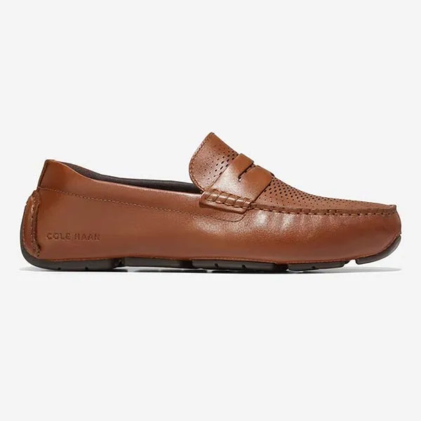 Giày Lười Nam Cole Haan GRND LSR Driver Màu Nâu Size 40