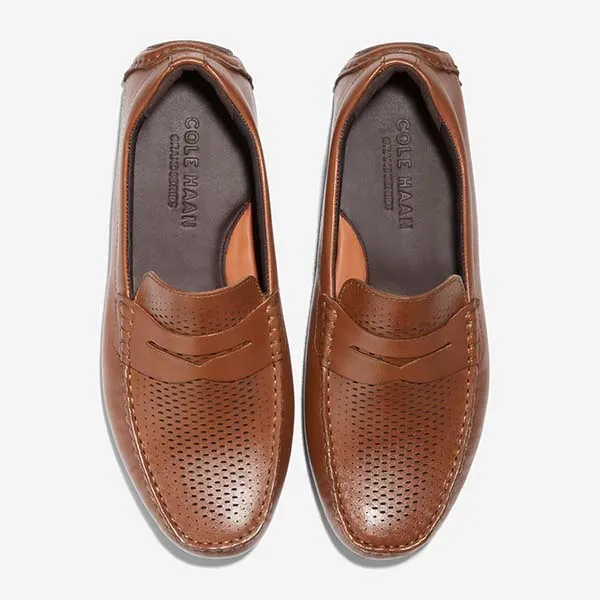 Giày Lười Nam Cole Haan GRND LSR Driver Màu Nâu Size 40