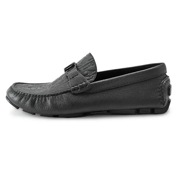 Giày Lười Nam Dior Odeon Loafers Gravity In Black Leather 3LO114ZAY 900 Màu Đen Size 41