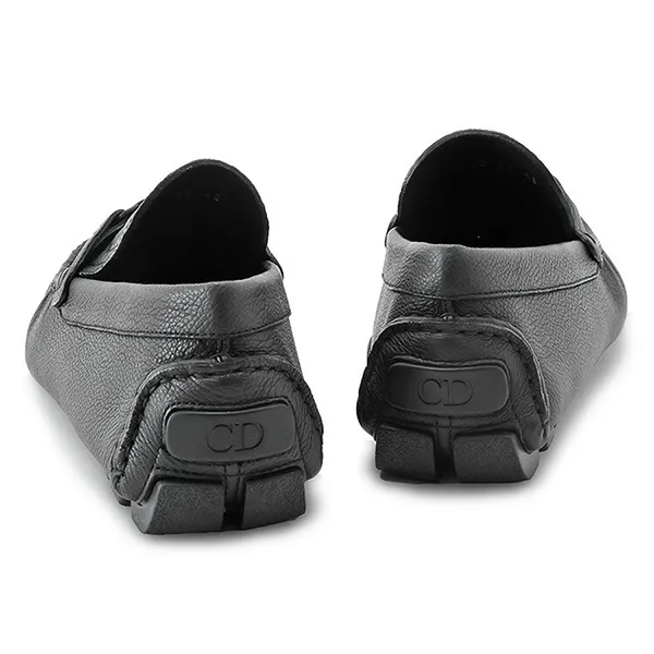 Giày Lười Nam Dior Odeon Loafers Gravity In Black Leather 3LO114ZAY 900 Màu Đen Size 41