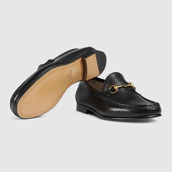 Giày Lười Nam Gucci 1953 Horsebit Leather Loafer Màu Đen Size 43