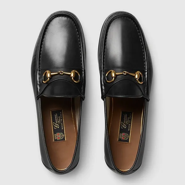 Giày Lười Nam Gucci 1953 Horsebit Leather Loafer Màu Đen Size 43