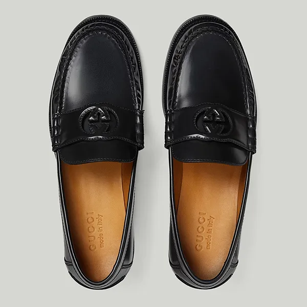 Giày Lười Nam Gucci Interlocking G Loafer Màu Đen Size 39 - Giày - Vua Hàng Hiệu
