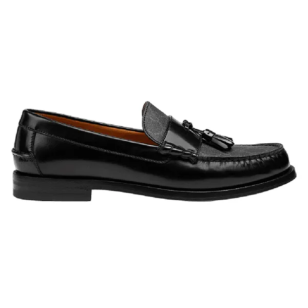Giày Lười Nam Gucci Loafer Millennial Ribot GG Supreme 673817-17X30-1000 Màu Đen Size 39