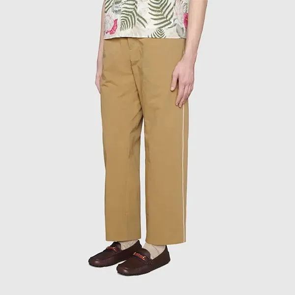 Giày Lười Nam Gucci Moccasin Driver With Web Coaco Leather 624698 Màu Nâu Size 40.5 - Giày - Vua Hàng Hiệu