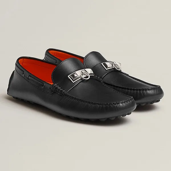 Giày Lười Nam Hermès Irving Loafer H141251ZH02415 Màu Đen Size 41.5 - Giày - Vua Hàng Hiệu