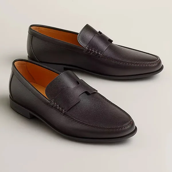 Giày Lười Nam Hermès Mokassins Duke H242893ZAME440 Màu Nâu Size 39 - Giày - Vua Hàng Hiệu