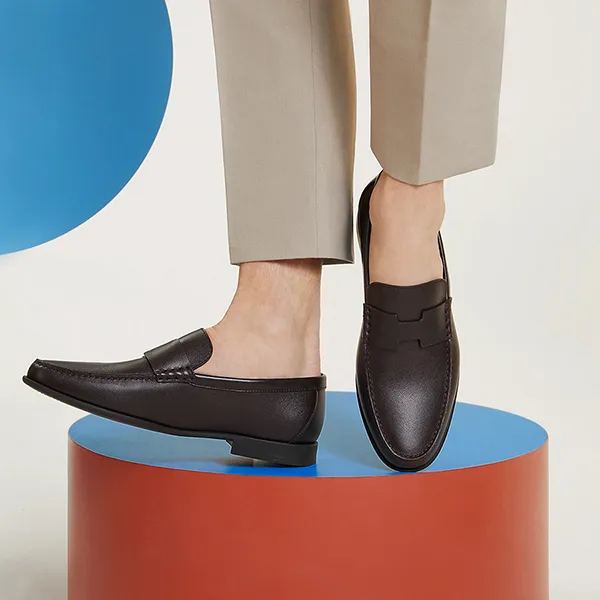 Giày Lười Nam Hermès Mokassins Duke H242893ZAME440 Màu Nâu Size 39 - Giày - Vua Hàng Hiệu