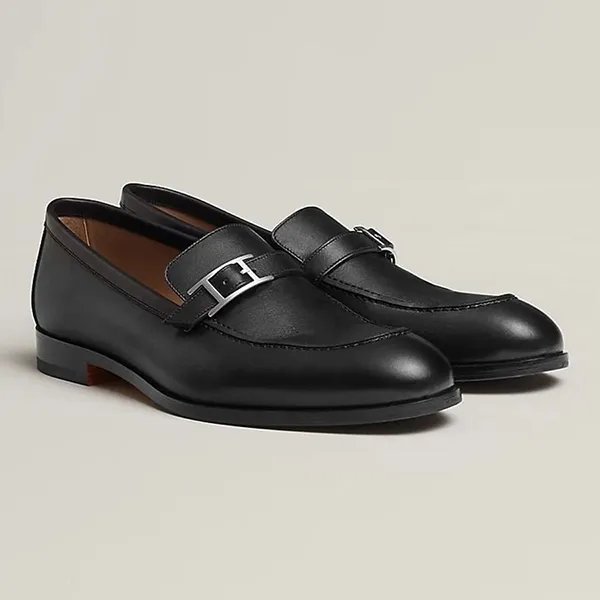 Giày Lười Nam Hermès Monterey Loafer H171435ZH02400 Màu Đen Size 39.5 - Giày - Vua Hàng Hiệu