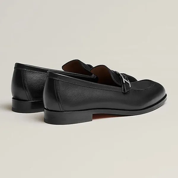 Giày Lười Nam Hermès Monterey Loafer H171435ZH02400 Màu Đen Size 39.5 - Giày - Vua Hàng Hiệu