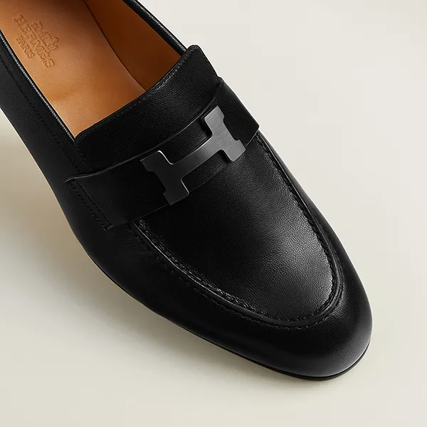 Giày Lười Nam Hermès Paris Loafer Màu Đen Size 40.5 - Giày - Vua Hàng Hiệu