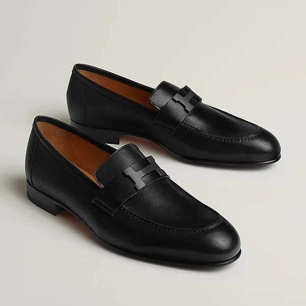 Giày Lười Nam Hermès Paris Loafer Màu Đen Size 40.5 - Giày - Vua Hàng Hiệu