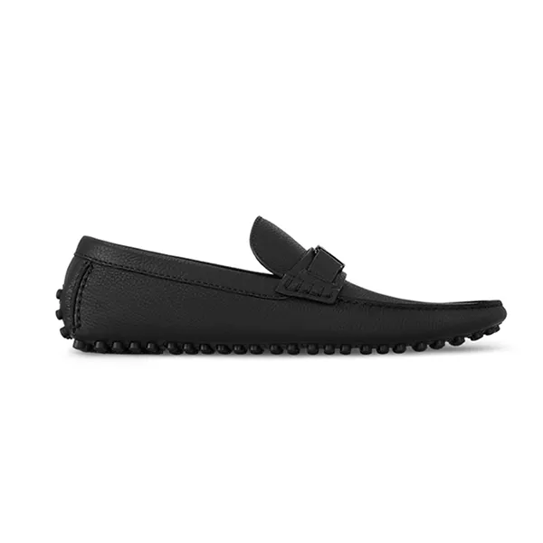 Giày Lười Nam Louis Vuitton LV Hockenheim Moccasin Shoes 1ADDML Màu Đen Size 6