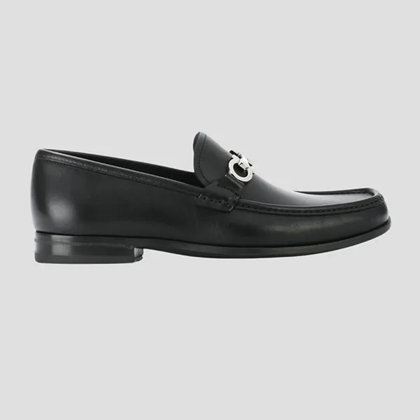 Giày Lười Nam Salvatore Ferragamo Moccasin Plague ROLO 15 - 0755987 Màu Đen Size 6