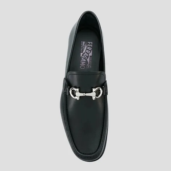 Giày Lười Nam Salvatore Ferragamo Moccasin Plague ROLO 15 - 0755987 Màu Đen Size 6