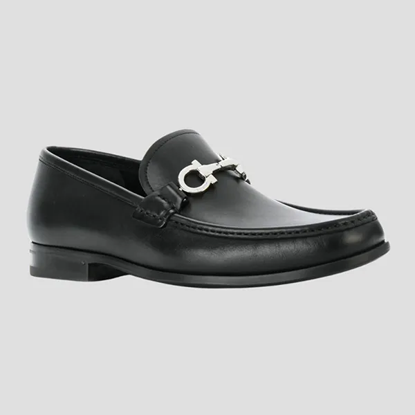 Giày Lười Nam Salvatore Ferragamo Moccasin Plague ROLO 15 - 0755987 Màu Đen Size 6