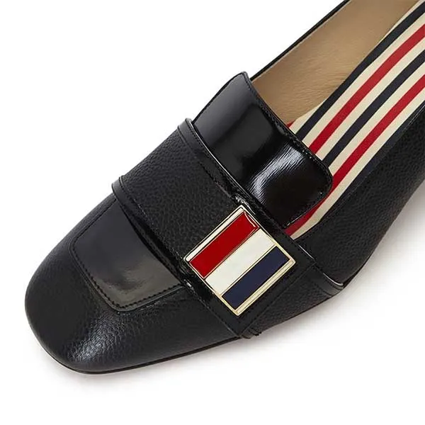 Giày Lười Nữ Thom Browne Three Wire Strap Black FFH207A 06257 001 Màu Đen Size 35