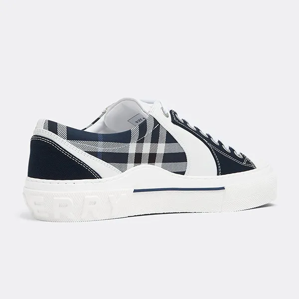 Giày Sneaker Nam Burberry Blue Fabric With Vintage Check 8070832 A1222 Màu Đen Trắng Size 39