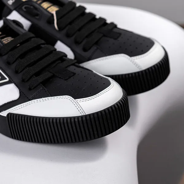 Giày Sneaker Nam Dolce & Gabbana D&G Logo Low Top MIAMI Black White CS1694 AA217 89697 Màu Đen Trắng Size 6