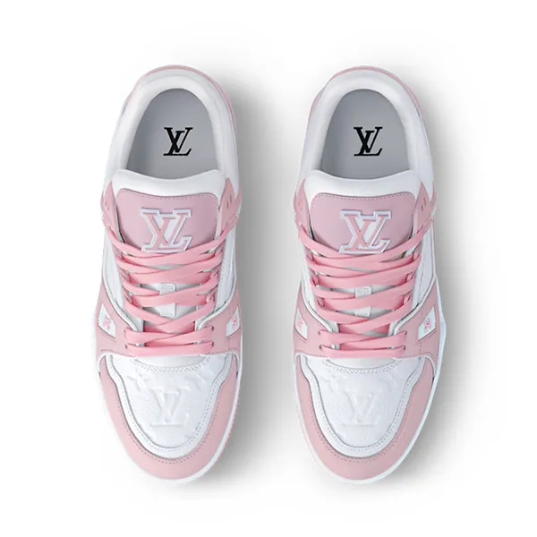Giày Sneaker Nữ Louis Vuitton LV Trainer 1AGZCL Màu Hồng Trắng Size 35 - Giày - Vua Hàng Hiệu