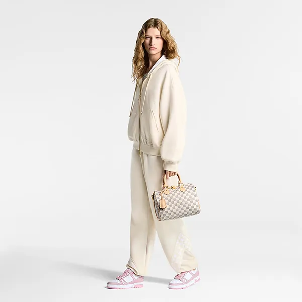 Giày Sneaker Nữ Louis Vuitton LV Trainer 1AGZCL Màu Hồng Trắng Size 35 - Giày - Vua Hàng Hiệu