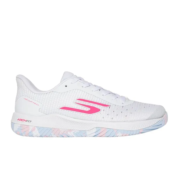 Giày Tennis/Pickleball Nữ Skechers Viper Court Pro 2.0 172109 WMLT Màu Trắng Size 37 - Giày - Vua Hàng Hiệu