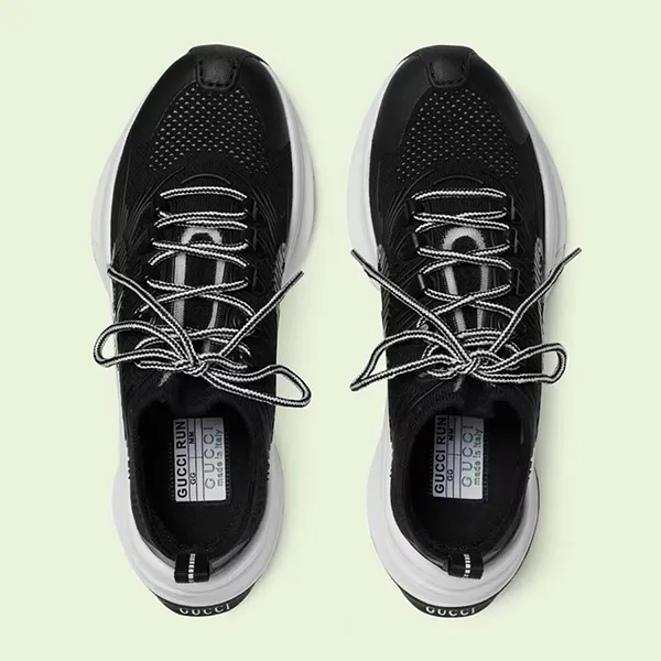 Giày Thể Thao Nam Gucci Run Sneaker 714660-USM10-8442 Màu Đen/Trắng Size 41