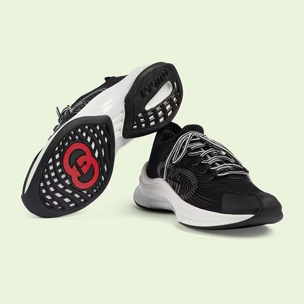 Giày Thể Thao Nam Gucci Run Sneaker 714660-USM10-8442 Màu Đen/Trắng Size 41